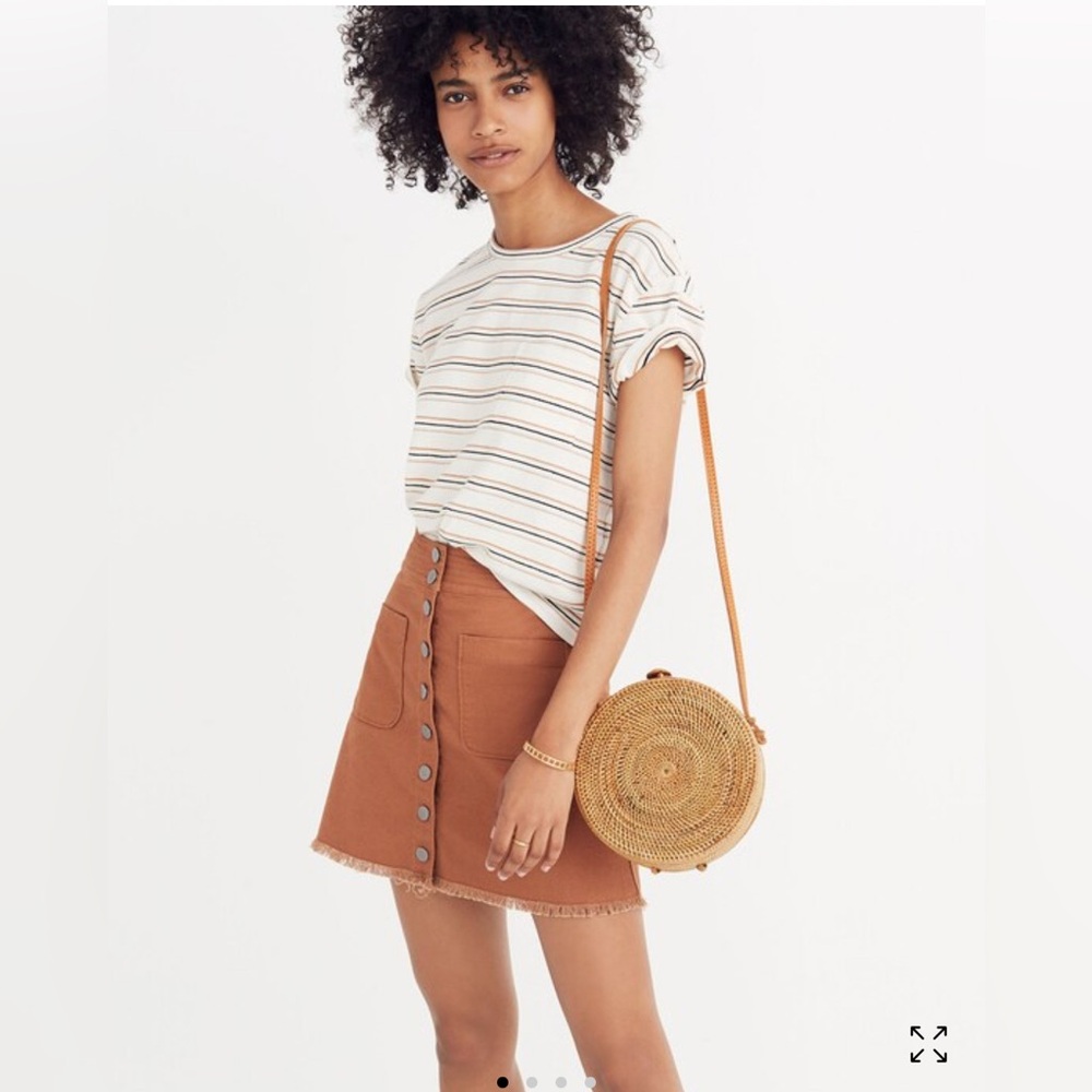 NWOT Madewell High-Waist Snap Skirt